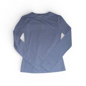 SHEIN Long Sleeve Top in Soft Blue